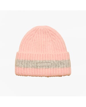 Joules Popley Stripe Womens Beanie Pink/grey
