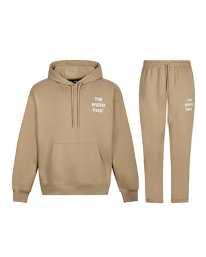 The North Face Men’s Sobretta Pullover Tracksuit Set Beige