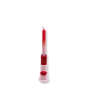 House Vitamin Candle holder lipstick ceramics pink/red 5x5x15cm