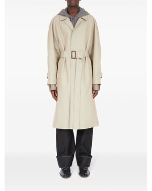 Houtskool Katoenmix Trenchcoat