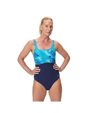 Speedo print contour eclipse 1p wedstrijd badpak dames -