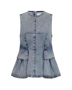 Co'Couture Pancycc denim top fade denim