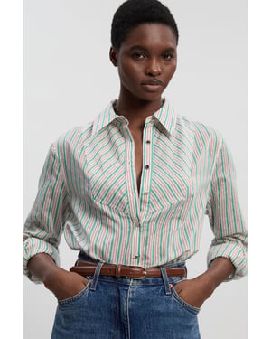 Poplin Stripe BIb Woven Shirt