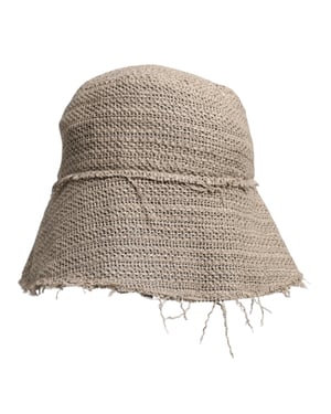 Linnen Bucket Hat met Versleten Detail