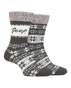 2 Paar Dames Thermische Patroon Fairisle Sokken Warme Winter Sokken
