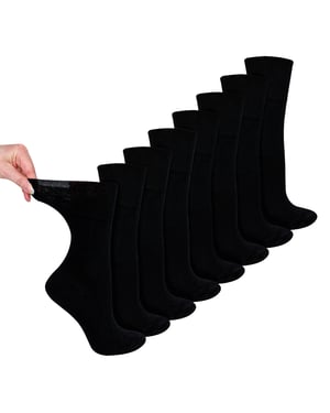 8 Pairs Ladies Bamboo Diabetic Socks | Soft Non Binding Comfort Socks