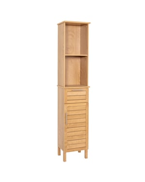 4bathroomz Bozen badkamerkast hoog kolomkast in houtlook -