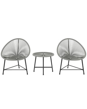 4goodz 3-delige tuinmeubelset met rattan stoelen -