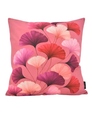 NOVÉE Ginkgo pink | 45 x 45 cm | kussenhoes | katoen/polyester
