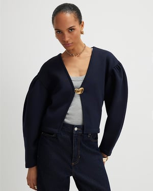 River Island Womens Cardigan Navy Long Sleeve Button Detail