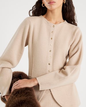 River Island Womens Cardigan Beige Knitted Long Sleeve Structured