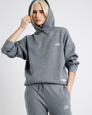 River Island Womens Hoodie Grey RVR Edition Back Print