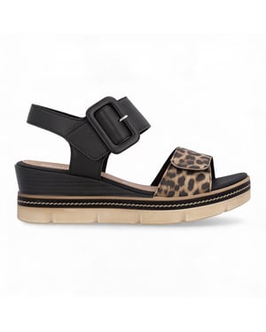 Remonte D2l53-03 Womens Wedge Sandals Black