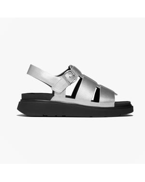 Fitflop Gen-ff Tumbled Dames Enkelsandaal met Bandje Zilver