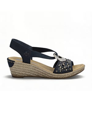 Rieker 62451-14 Womens Slingback Sandals Blue