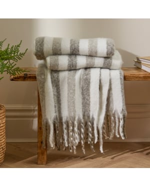 Wylder Beechwood 100% Cotton Woven Stripe Throw