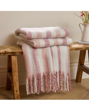 Wylder Beechwood 100% Cotton Woven Stripe Throw