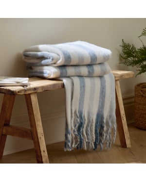 Wylder Beechwood 100% Cotton Woven Stripe Throw