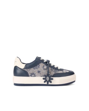 Kurt Geiger London Suede Fabric Monogram Flatform Sneakers