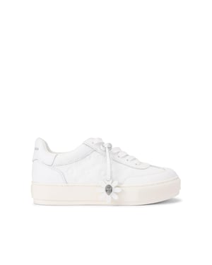 Kurt Geiger London Leather Monogram Flatform Sneakers