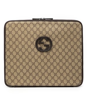 Pre-owned Gg Supreme Laptop Case