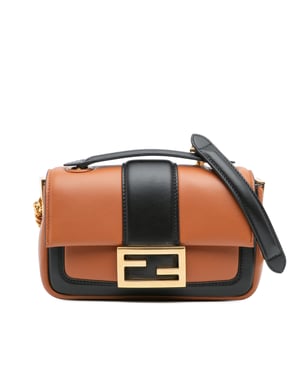 Tweedehands Mini Bicolor Nappa Apolo Chain Baguette Schoudertas