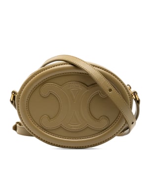 Pre-owned Small Calfskin Cuir Triomphe Oval Crossbody