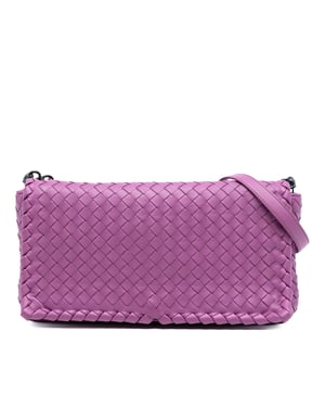 Pre-owned Nappa Intrecciato Dahlia Clutch Crossbody