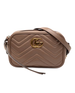 Pre-owned Mini Gg Marmont Matelasse Leather Crossbody