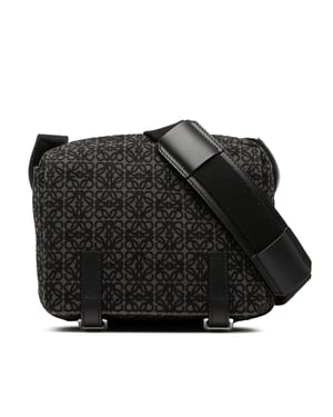 Pre-owned Xs Anagram Canvas Military Messenger Bag