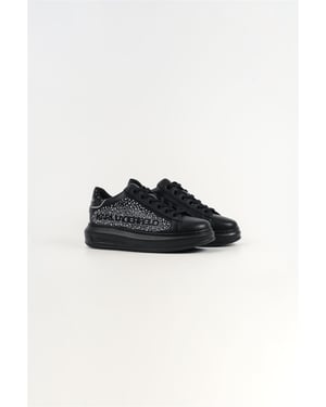 Karl Lagerfeld Kapri Constellatie Leren Dames Zwarte/Zilveren Sneakers