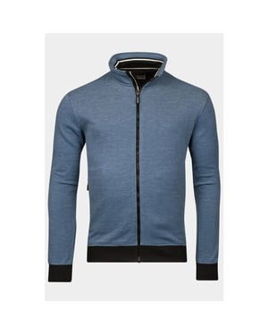 Baileys Vest sweat cardigan zip 2-tone ox 512258/68