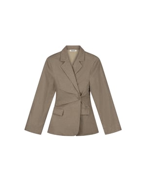 Olaf Asymmetric linen blazer blazers w240506