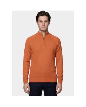 Innocente Half zip half zip met structuur 326/8040 brique