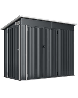4goodz Gereedschapsschuur metaal met 3 deuren 234x132x185 cm -