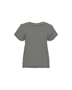 Maicazz Travel cerise top sp26.t60.719 black stripe