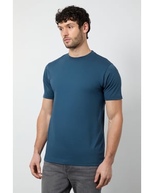 Dark Blue Plain Crew Neck T-Shirt