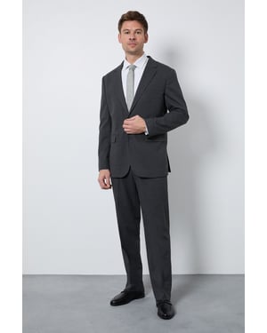 Charcoal Regular Fit Suit Trousers