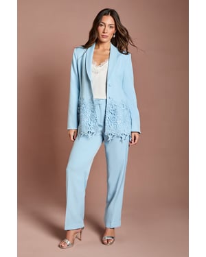 Pleat Front Straight Leg Formal Trouser