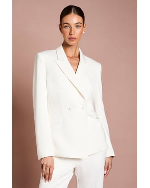 Stitch Detail Double Breasted Blazer