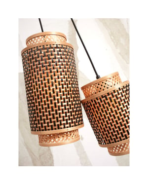 Good&Mojo Hanglamp bhutan bamboe/zwart 2l