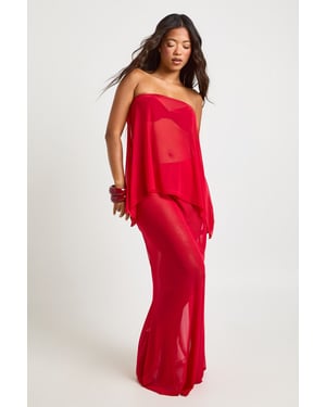 Mesh Bandeau Top & Maxi Beach Skirt Co-ord