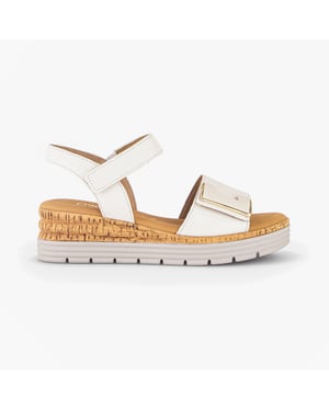 Gabor Shout Womens Ankle Strap Sandals Cream