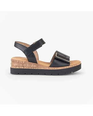 Gabor Shout Womens Ankle Strap Sandals Black
