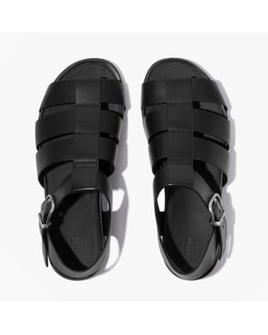 Fitflop Gracie Leather Womens Ankle Strap Sandals Black