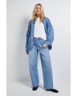 Wide Leg High Waist Denim Jeans