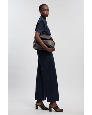 Utility Organdie Detail Woven Wide Leg Trouser