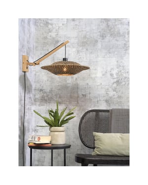 Good&Mojo Wandlamp bali bamboe/zwart 55x44x44cm