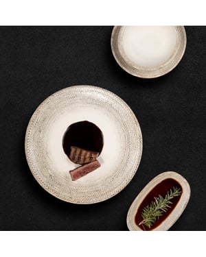 By Bone Dessertbord misis porselein 15 cm set van 6
