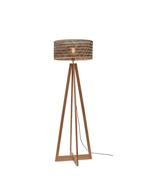 Good&Mojo Vloerlamp java bamboe/zwart 50x50x145cm